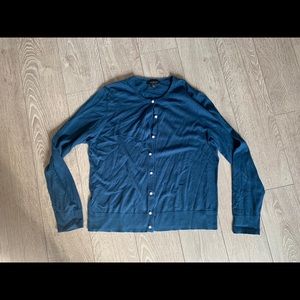 Ann Taylor Blue Button Down Sweater